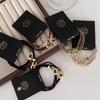 Korean Style Metal Buckle Double Strand Elastic Hair Tie Scrunchie