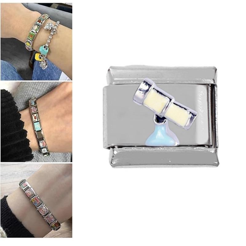 Personalized Alternative Patterns Italian Charm Bracelet Link Stainless Steel Removable Modules for Italian Bracelets