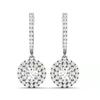 Hot-selling fully studded zircon women's earrings, elegant European and American INS trendy earrings, light luxury jewelry