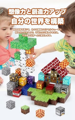 Vexolite Magnetic Building Blocks, Minecraft-Style 3D Puzzle, Educational Toy for Elementary School Students, Birthday Gift, Preschool Entrance Gift,