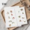 Winter Holiday Present Decorations Christmas Round Stickers, Nordic Style Watercolor Decorative Labels, Sealing Stickers Envelope Decals for