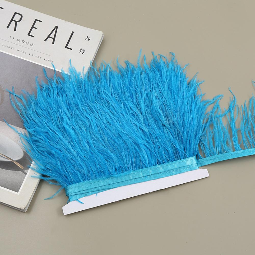 1 Meter 8-10cm Wide Natural Ostrich Feathers Feather Trim Fringe  Wedding Party Decoration