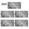 Retro Brick Pattern Wall Art 5Pcs Vintage Tile Stickers, Waterproof Oil?Proof Wallpaper, Peel Decorative Tiles for Home & Stick Backsplash