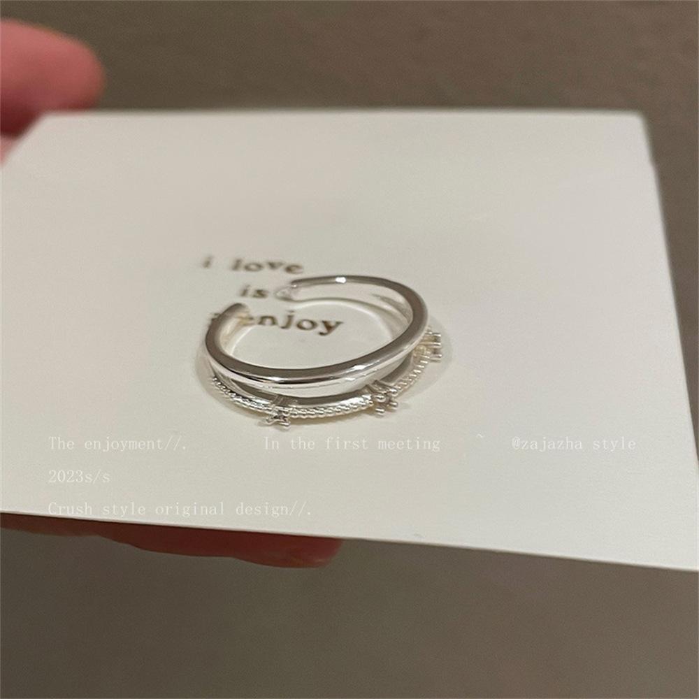 Korean plain ring ring female ins wind design opening adjustment tail ring ring ring