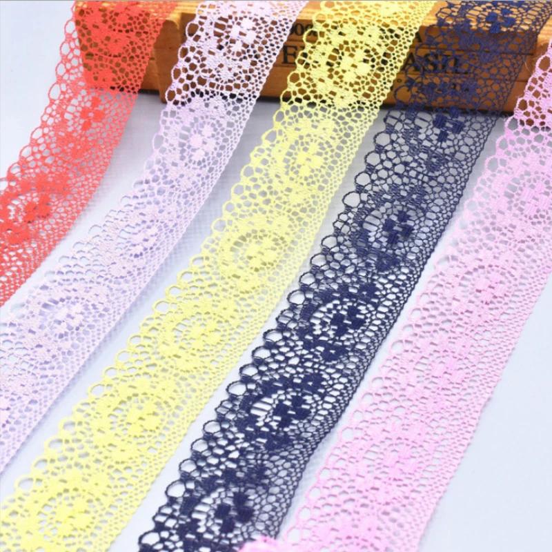 10 Yards High Quality Beautiful White Lace Ribbon Tape 40MM Lace Trim DIY Embroidered For Sewing Decoration African Lace Fabric