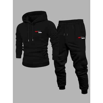Herren Hoodie Lässig Herbst und Winter Set Modische Streetwear Bedruckte Jacke Herrenbekleidung Vollständiges Set Oberteil und Hose