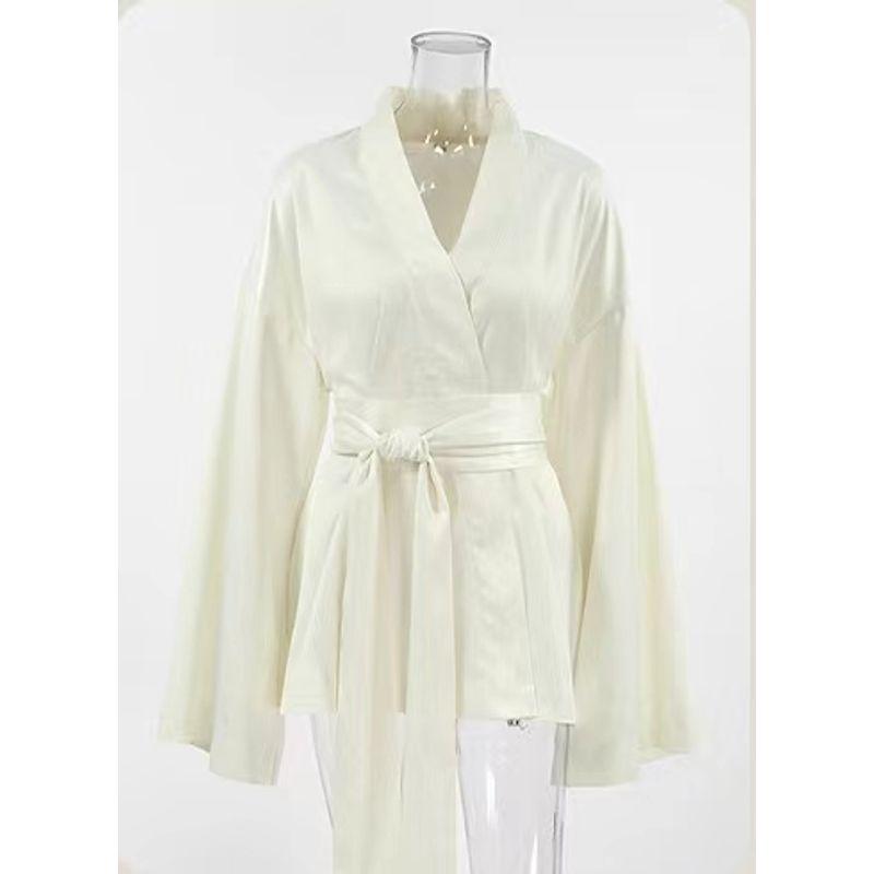 

Western Style Sexy Loose Straps Dress Satin Satin Formal Dress Short dress Sexy Loose Tie Dress Champagne S