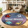 Round Rug Custom NameAmong Us Pattern Non Slip Carpet Home Floor Decor