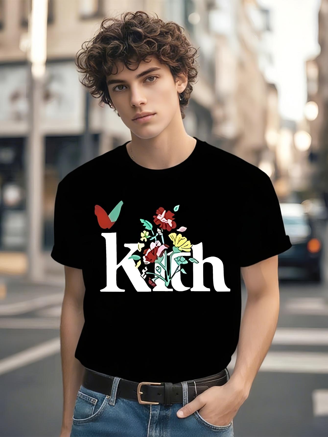 Heavyweight Cotton T-shirt - Black Graphic Tee with Bold KICH Lettering S