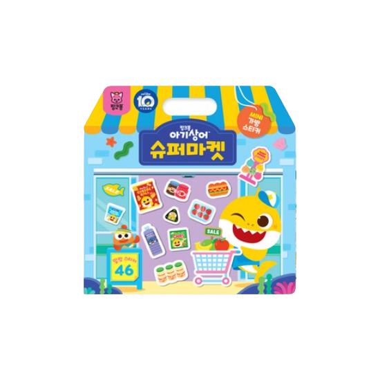 Сертифицировано KC – Мини-сумка Pinkfong Baby Shark, набор наклеек (Супермаркет / Магазин мороженого) 3 варианта #Supermarket