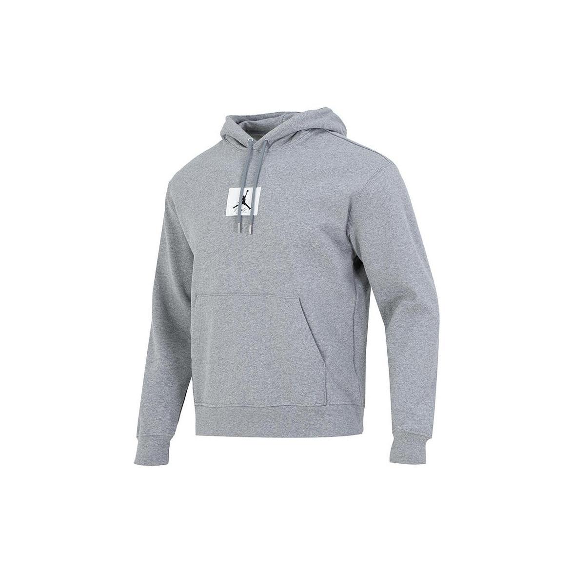 Air Jordan Drawstring Knit Hoodie Men s Grey DQ7339-091 M