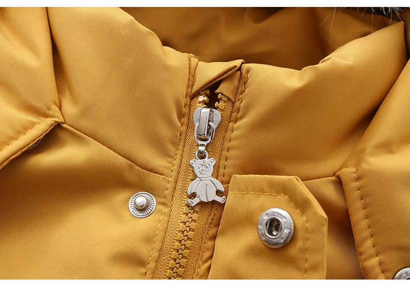 Winter-Plüschkragen Kinder-Strampler: Dicker, warmer, Kapuzen-Jumpsuit mit langen Ärmeln und Reißverschluss