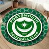 Portsmouth Football Club Round Area Rug,Carpet Rug for Living Room Bedroom Sofa Playroom Decor,Non-slip Floor Mat