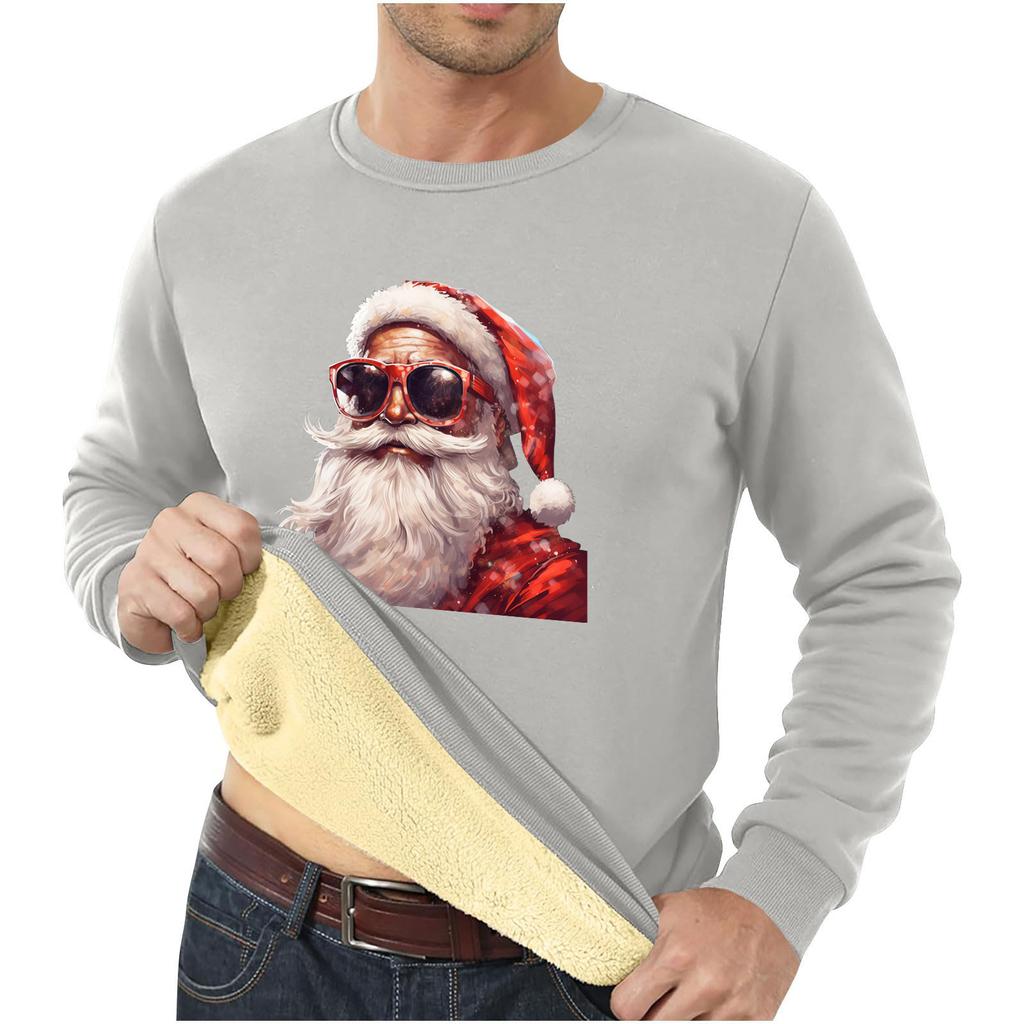 Men Sweatshirt Christmas Shirt Long Sleeve Funny Holdiay Crewneck Xmas Tops