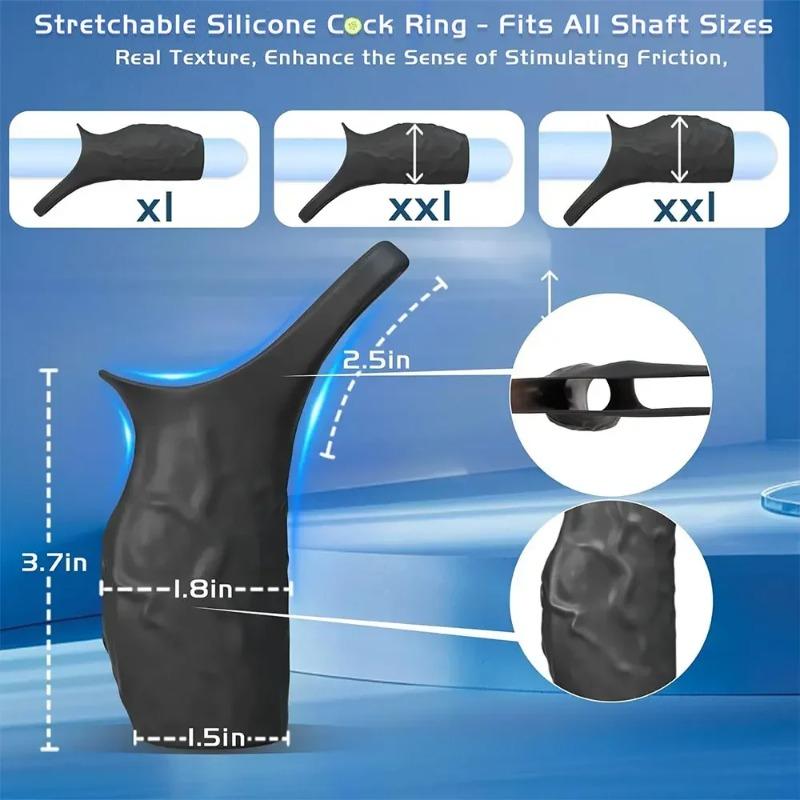 Vibrating Penis Sleeve & Cock Ring Set – Dual Stimulation for Men & Women, G-Spot Vibrator, Couple Sex Toy