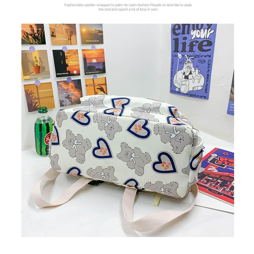 IELGY women's backpack, cute cartoon bear casual backpack.
