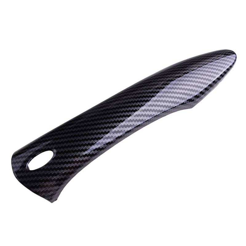 

1 set Car Exterior Door Handle Cover Trim With 1 Key Hole Fit for Infiniti QX80 SUV 2014-2024 Carbon Fiber Texture Style ABS