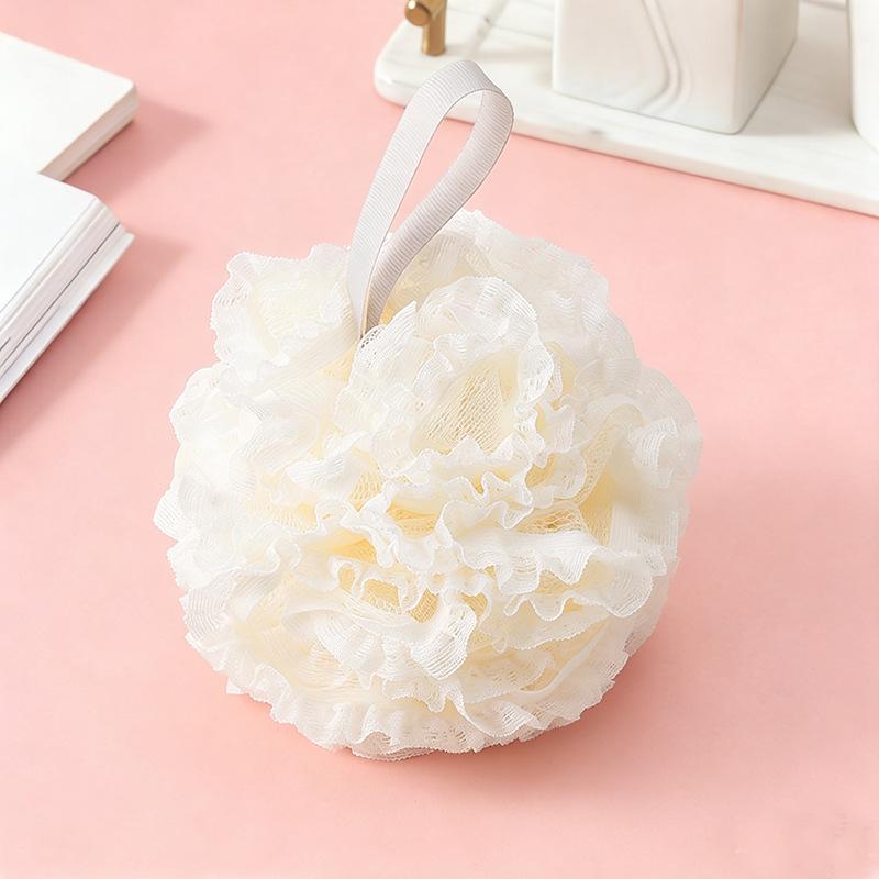 Xiaohongshu Super Soft Lace Bath Sponge - Large, Non-Shedding, Lathering Scrub Ball for Shower