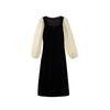 Hepburn Style Dress Women's Early Autumn New French Retro Slim Splicing Bubble Sleeves Black Velvet Dress