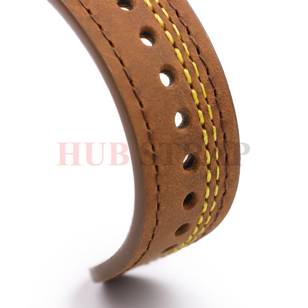 Universal Strap for Huawei Watch GT 2 Strap 18mm 20mm 22mm 24mm Crazy Horse Cowhide Watchband for Samsung Galaxy Watch 42mm 46mm