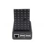 Coque de Protection ABS avec Support Pivotant en Métal Compatible avec Raspberry Pi 3B+/4B (Montable sur caméra)