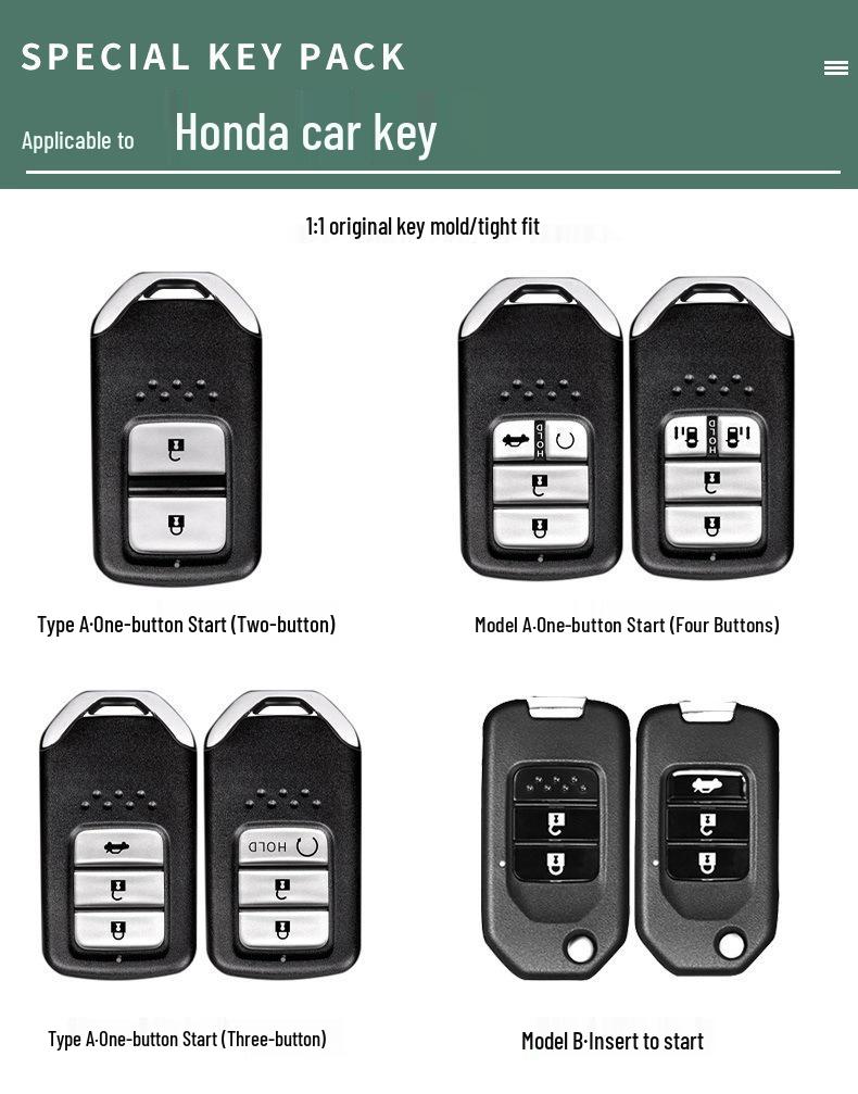Honda Autoschlüsselhülle für Accord 10. Generation, Civic, Breeze, XRV, Lingpai, Vezel, Avancier, CRV, Envix, Guochao