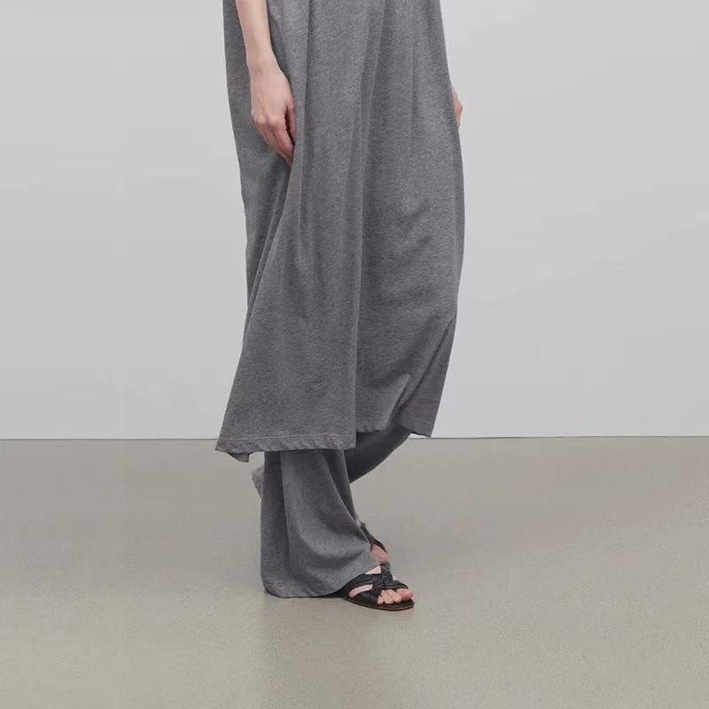 Leather Row Style Flat Bottom One-word Slippers Women Wear Beach Cross-woven Sandals