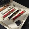 Luxury For Apple Watch Ultra 49mm Band H-Shaped Diamond Butterfly Buckle Leather Strap Suitable for iwatch Series 11/10/9/8/SE3 46/45/44/42/41/40/38mm