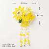 Kyoto Kimono Yuzen Hair Ornament, Multicolor Flower, Tsumami-zaiku (traditional Japanese fabric flower making), Pink and Yellow, Tassel Decoration,