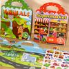 Kids' Reusable DIY Sticker Books Multi-Theme Bubble Paste Book Stickers Portable Montessori Sticker Toy Gifts for Children
