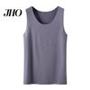 Women Seamless Ice Silk Vest Bottoming Sleeveless Pure Color Plus Size Stretchy Round Neck Dry Cooling Camisole Summer Dating Office Vacation