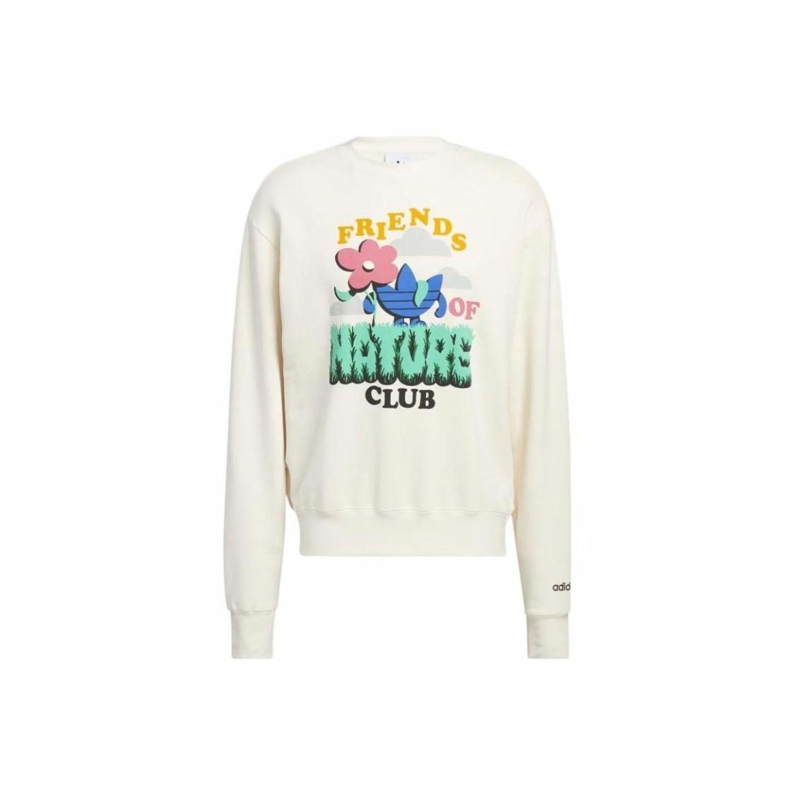 

adidas Printed Pattern Loose Casual Pullover Hoodie for Men, Nude Color HC2118 L