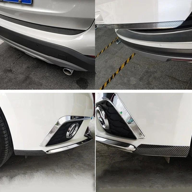 Carbon Fiber Car Stickers Doorsill Bumper Threshold Step Protector Guard Strip Sticker Anti Scratch Strips Film Universal