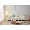 Four Seasons Universal Pure Cotton Fabric Sofa Cushion Non-Slip Simple Modern Embroidered Sofa Cover Backrest Cover Cloth Cover