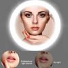 Portable Mini LED Light Tri-fold Illuminating Folding Power Bank Makeup Mirror
