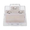 2 Way Power Distribution Block Zinc Alloy Distribution Connecting Block With Plastic Cover for Car Audio