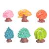 Cartoon Big Tree Micro-landscape Resin Small Decorative Items, Colorful Artificial Trees, Cute Trees, and Small Garden Landscaping Accessories