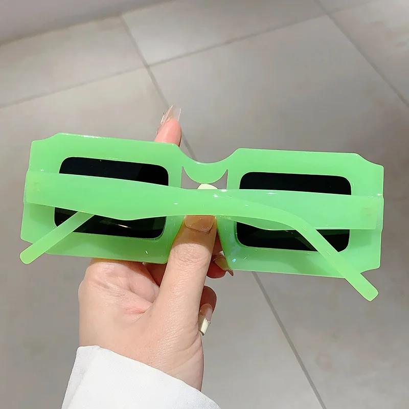 Vintage Square Sunglasses Women For Men Luxury Brand Designer Sun Glasses Trend Punk Popular Travel Big Frame Eyeglasses UV400