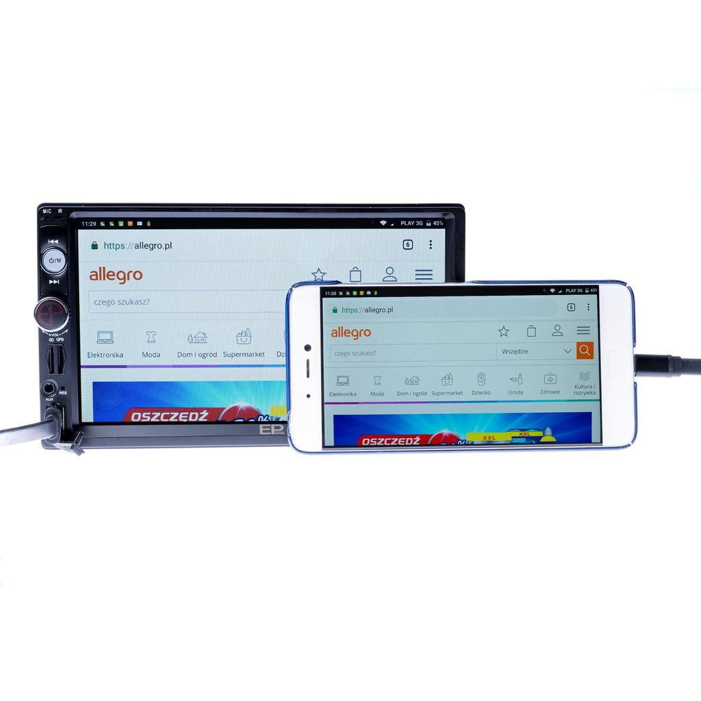 7" Car Radio with Bluetooth, GPS and Phonelink - Touchscreen