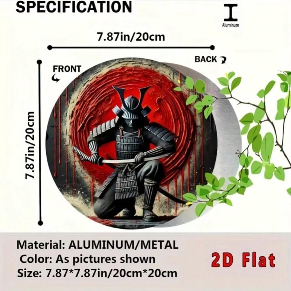 Retro Samurai Metal Tin Sign Waterproof Aluminum Wall Art for Home Cafe Garage Decor