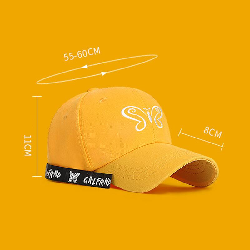 Embroidered Butterfly Sunshade Cap Spring Outing Youth Men Women Ribbon Baseball Cap Snapback Hat Sun Visor Hats Fishing Hat Peak Cap