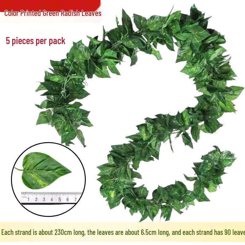 İç Mekan ve Balkon İçin 90 Parçalı Yeşil Yapraklı Sarmaşık Dekorasyon Seti