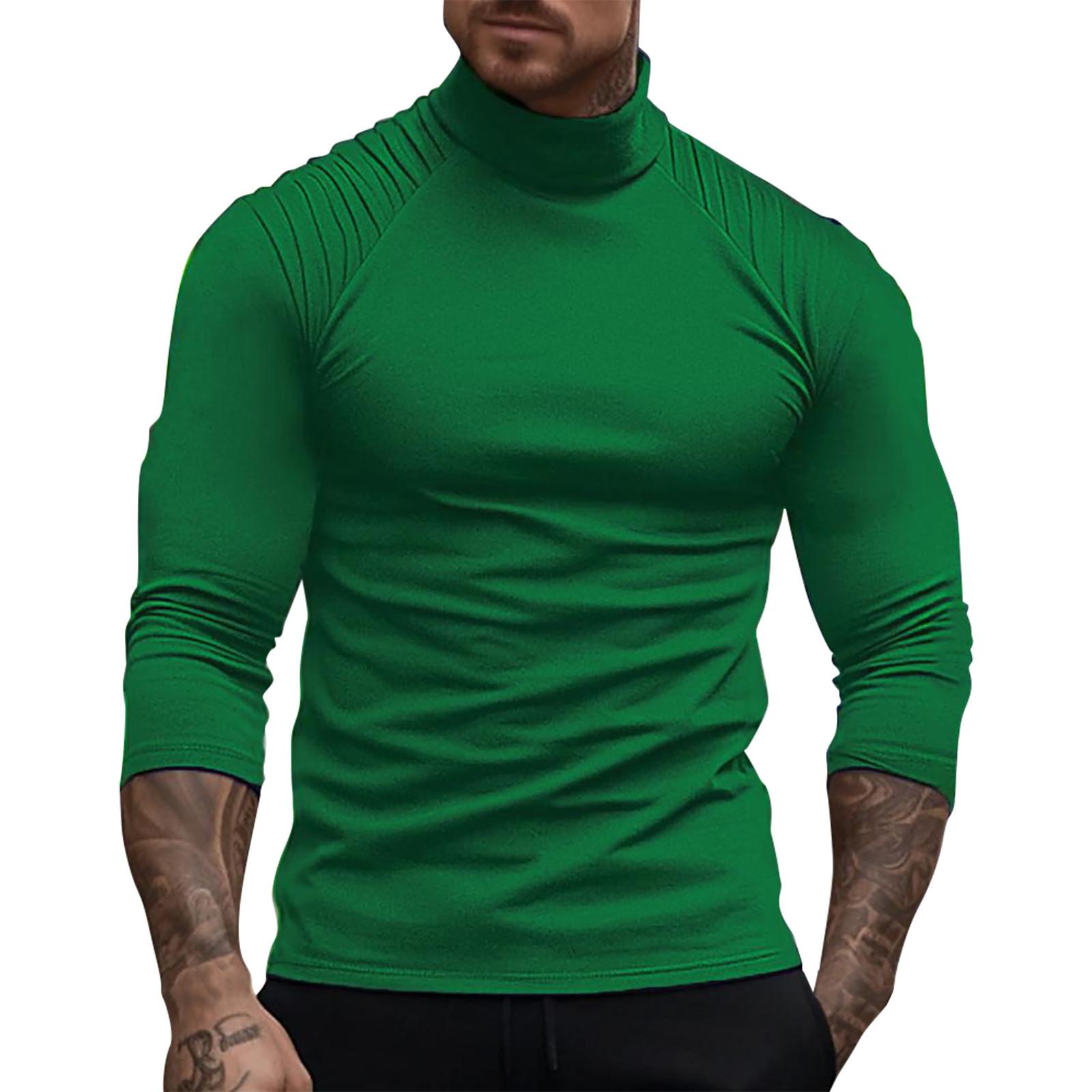 

Сплошной цвет, приталенная футболка с круглым вырезом, длинными рукавами и плиссированными рукавами реглан XL зелёный