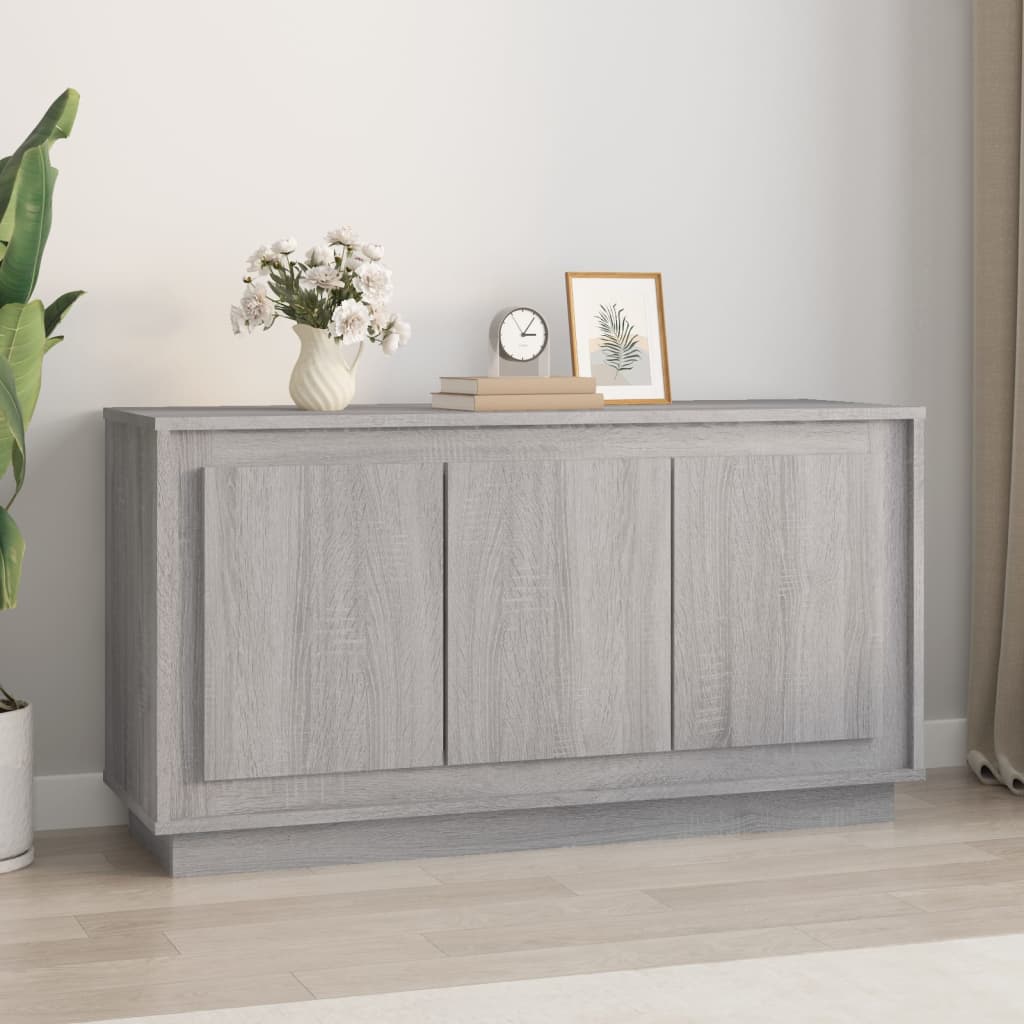Vidaxl Cabinet, Sonoma Grey Oak, 102X35X55 Cm, Wood-Based Material