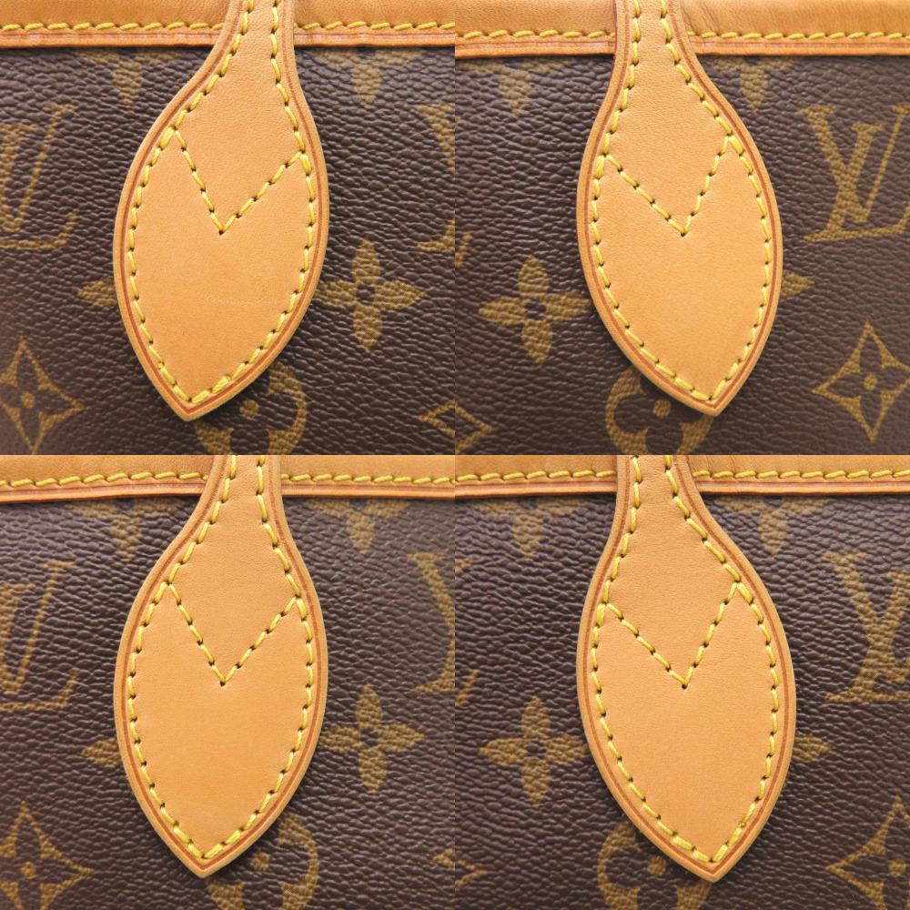 Used AUTHENTIC LOUIS VUITTON M40996 Monogram Neverfull MM with Pouch Tote Bag Fuchsia