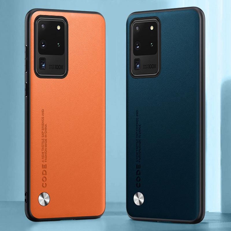 Luxury PU Leather Case For Samsung Galaxy S20 Ultra 5G Back Cover TPU Silicone Protection Phone Case For Samsung S20 Ultra Coque