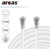 Câble Satellite - ARCAS - HDTV - 100 Mètres - Protection Contre Interférences - Gaine Plastique Blanche