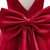 European & American Style Girls' Puffy Satin Mesh Sleeveless Gown for Weddings, Birthdays, & Performances - 2022 Collection