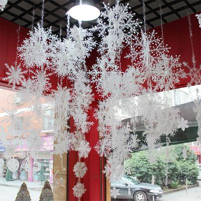 3 Adet Noel Asılı Kar Tanesi Süslemeleri Kış Beyaz Parıltılı Kar Tanesi Süslemeleri Pencere Noel Ağacı Tavanı İçin