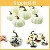 Exquisite 6pcs Artificial Foam Pumpkin Set For Elegant Halloween And Thanksgiving Decor